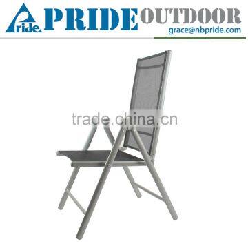 7-Speed Adjustment Cheap Tall Outdoor Lounge Chairs Aluminum Folding Lounge Chair Indoor