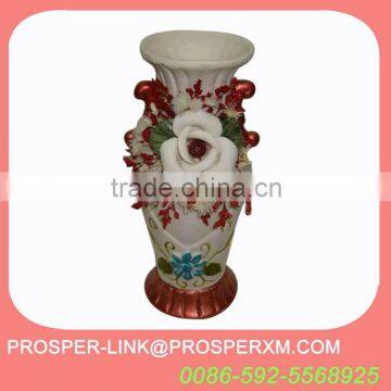 antique hand painted ceramic flower vase for decoration