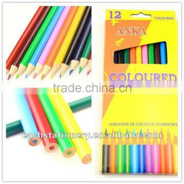 wooden pencil color set with color pencil box, 12pcs/box