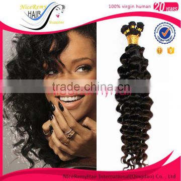 Top quality Wholesale 100% human virgin remy hair kinky curly hand tied weft