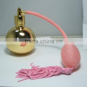 100ml round shape perfume glass bottle with bulb atomizer
