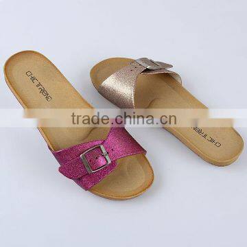 Cheap Wholesale Slippers Metal Spraying Slippers Metal Button Decorative Slippers