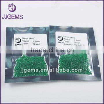 Hot Sale Factory Price large In Stock Synthetic Loose 1.3mm Nano Green Spinel