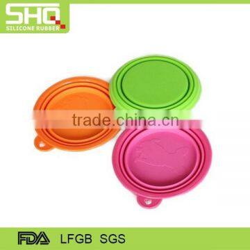 Collapsible silicone pet bowl