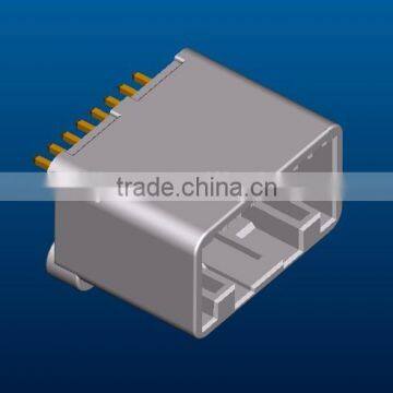 16pin straight pcb mount automotive plastic connector