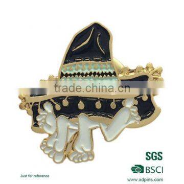 customized cap shaped enamel lapel pin