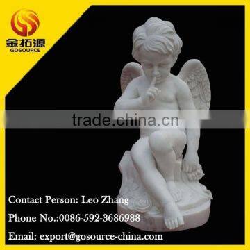 white marble baby angel statue for garden