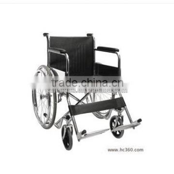 Economy Cheap Wheelchair Black Stainless Steel Wheelchair