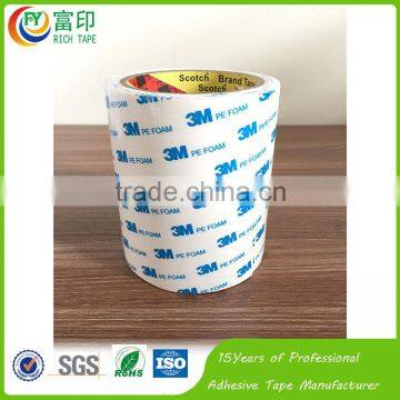 Free sample 2mm thick PE foam Tape with waterproof 3M double sided PE tape effective