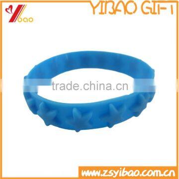 Silicone Rubber Embossed Wristband/Bracelet