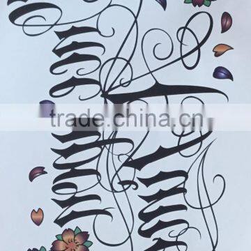 High Quality Letter Gold Flash Metallic Metal Custom Water Transfer Temporary Tattoo Stickers Body Art photo-3