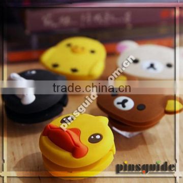 Wholesale Personalized Soft PVC Cute Duck Desk Cable Holder