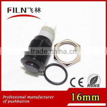 16mm momentary ring red 48V LED high flat mini pushbutton switch