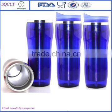 14oz Stainless Steel Inner and Plastic Outer Travel Coffee Mug Bpa Free Starbucks Tumbler With Lid Enamel Mug photo-4