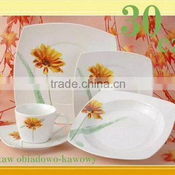 30pcs porelain decal dinner set