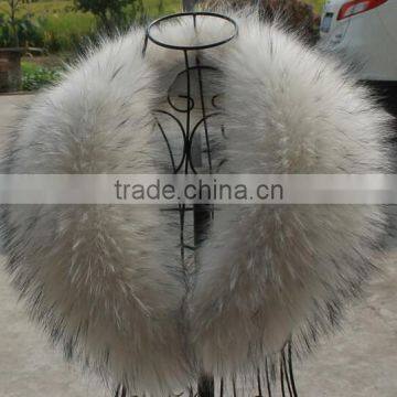 Detachable 100% Real Raccoon Fur Collar for jacket