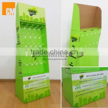 advertising cardboard display with hook