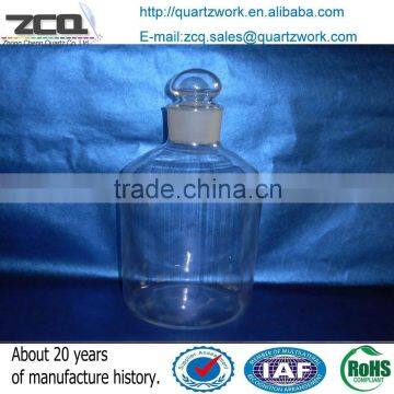 Customized Transparent Quartz Reagent Bottle