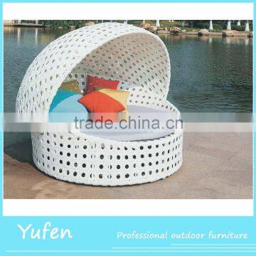 Wicker sofa bed rattan round outdoor bed