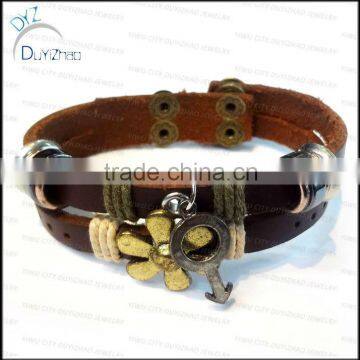 men fashion leather bracelets jewelry