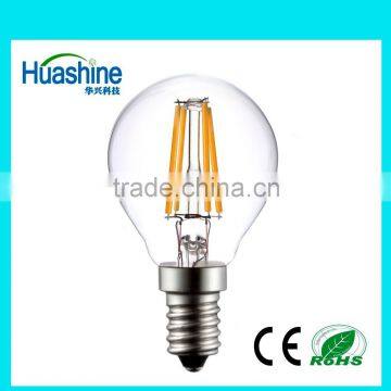 2016 stable quality P45 E14 filament P45-4H 4W led bulb e14 led dimmable filament led 4w