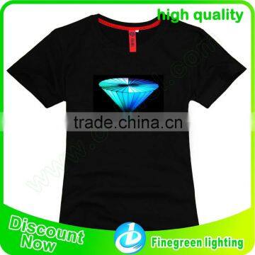 Wolesale All Kinds of EL T-shirt/EL LED T-shirt/EL Flashing T-shirt for Various Place photo-5