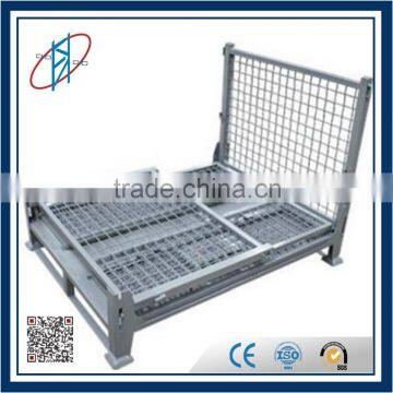 Industrial foldable metal stacking pallet rack