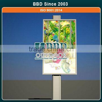 Suitable size unipole hot selling outdoor advertising billboard design