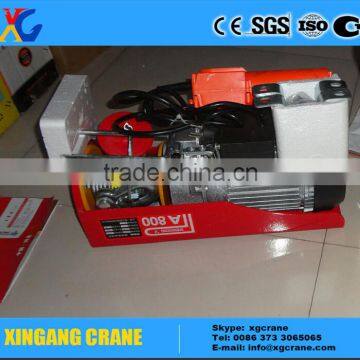 PA mini type 1 ton electric wire rope hoist for lifting