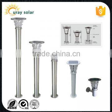 hot lumen stainless steel waterproof ip65 outdoor solar garden led bollard lamp