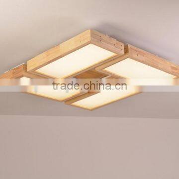 new style modern LED ceiling lamp, square acrylic ceiling lamp, wooden base ceiling lamp