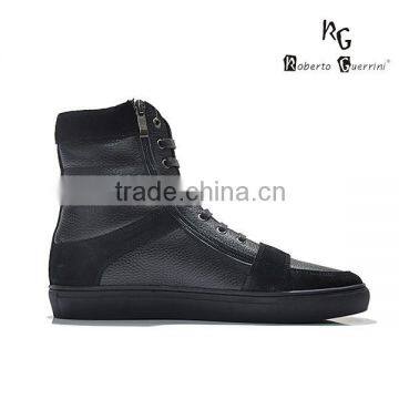 Custom High Top Genuine Leather Sneakers photo-4