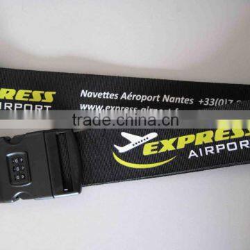 High quality luggage belt with lock/fashion luggage belt/travel luggage belt