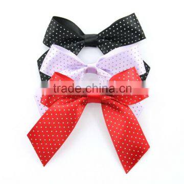 hot sale satin printed gift ribbon bows for Christmas