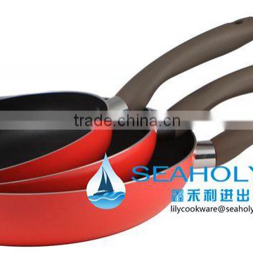 LFGB/FDA/SGS/ Germany 3pcs Aluminum non-stick stamped frying pan set as seen on tv/marble stone non-stick frypan set /metalic