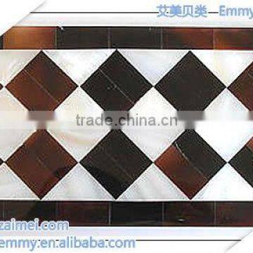 Natural mother of pearl mosaic tile interior & exterior wall waist line