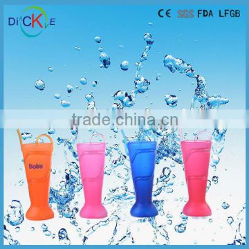 16oz Plastic cup PP cup with straw for kids