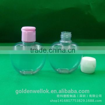 containers for creams 50ml heart PVC bottle