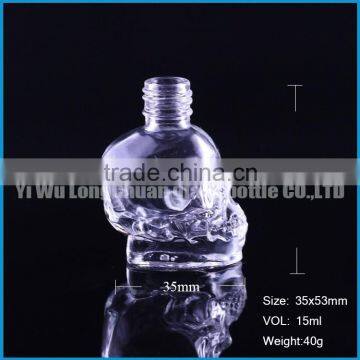 skull glass liquid bottle for smoking oil.skull glass liquid perfume bottle,skull glass dropper bottle.