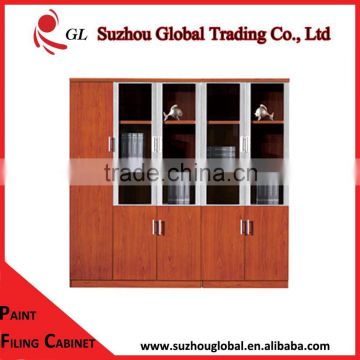 fashion vertical wood file cabinets with glass door