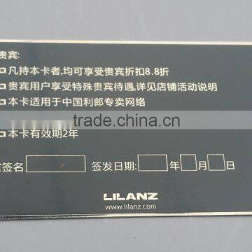 Satin Black Metal Business Cards Product Type and China Regional Feature OEM Metal Business Card