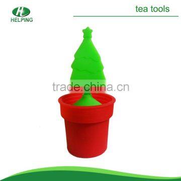 HOT SALE silicone tree shape tea strainer tea infuser.