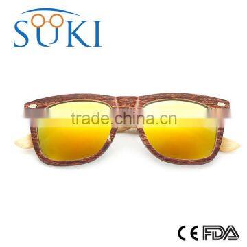 Wooden Temple Sunglasses Cheap Plastic Frame Wooden Glasses Dark Lens Sunglasses photo-6