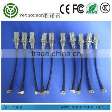 Yetnorson rf coaxial cable with RG 179 cable rf cable assembly right angle MCX and BNC Q9 connectors