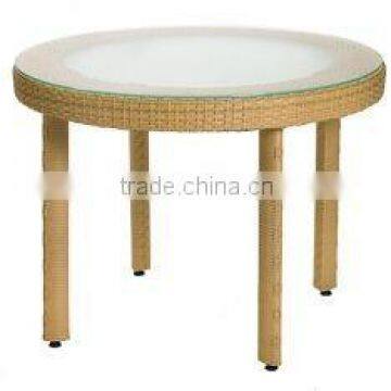 K/D Version Outdoor Rattan Table With Glass Top