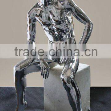 chrome fashion male mannequin