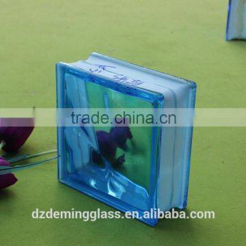 190x190x80mm inner blue glass block with CE,ISO certification for palaza,office building and shopping mall