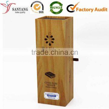 Logo Printing Paper Flip Top Wine Packing Box With Velvet Wine Stopper Insert photo-3