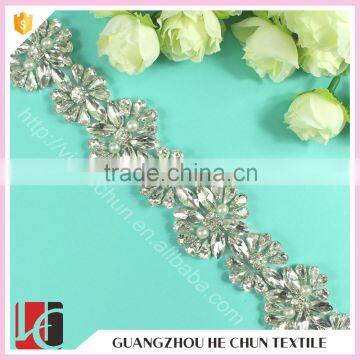 HC-2-1 Hechun Factory Guangzhou Decorative Crystal Beaded Wholesale Bridal Trim