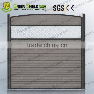 Wood Plastic Fence/Enclosure Wall 1.8m/2.0m/figured/glass/arc top rail
